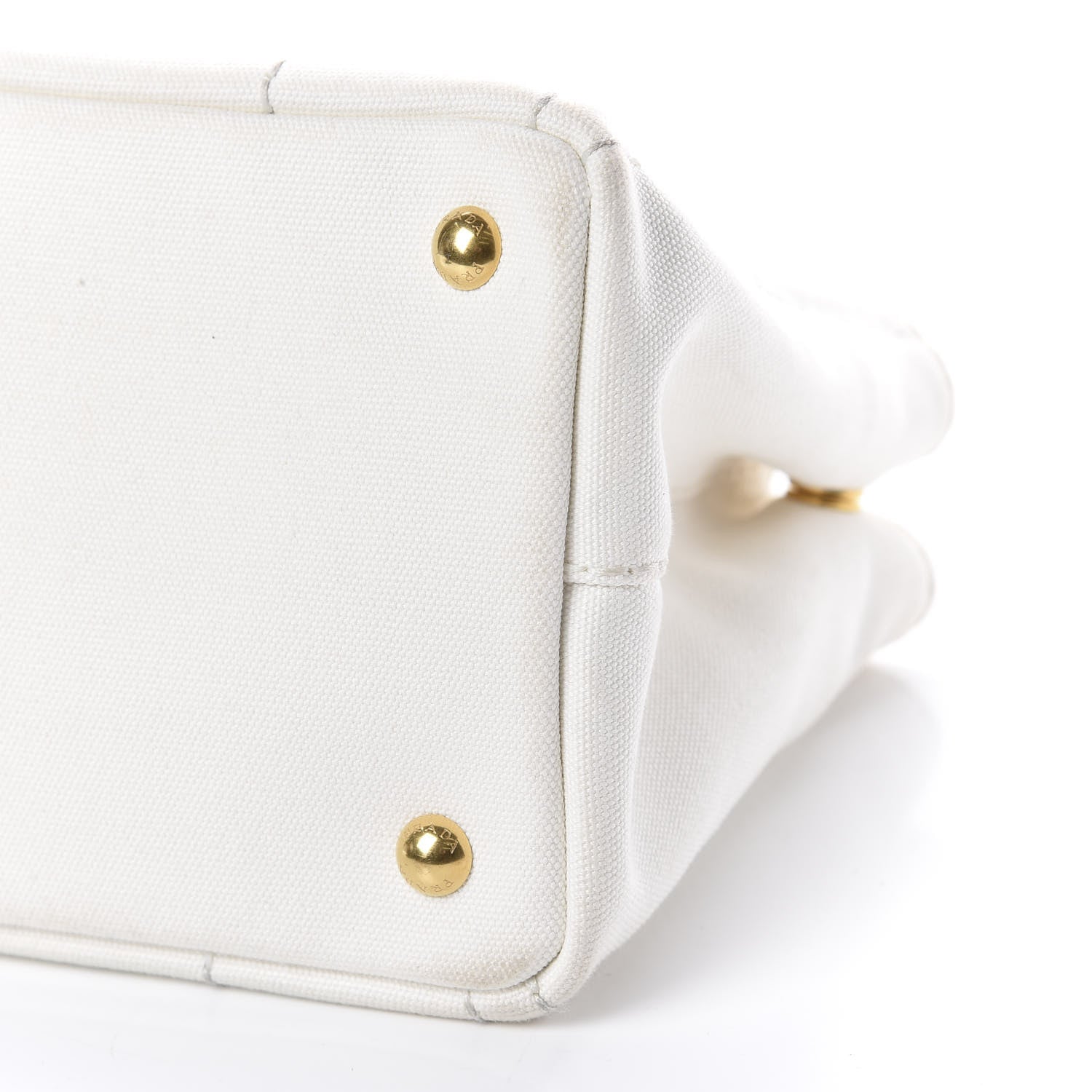 Prada Canapa Small Logo Tote Bianco Blue 7 of 10