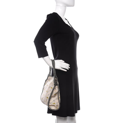 Stella McCartney Canvas Logo Submarine Print Beatles Mini Falabella Tote Sand 2 of 9
