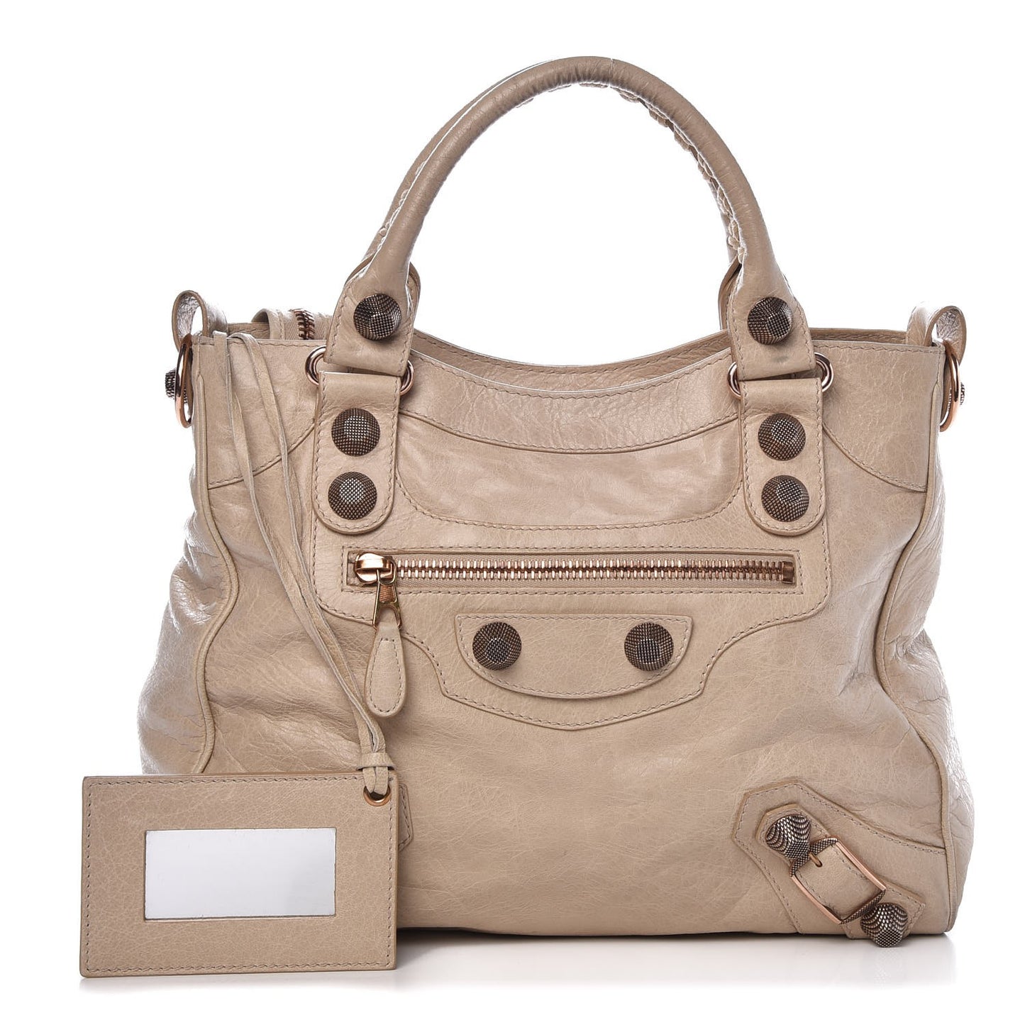 Agneau Giant 21 Rose Gold Hardware Velo Praline