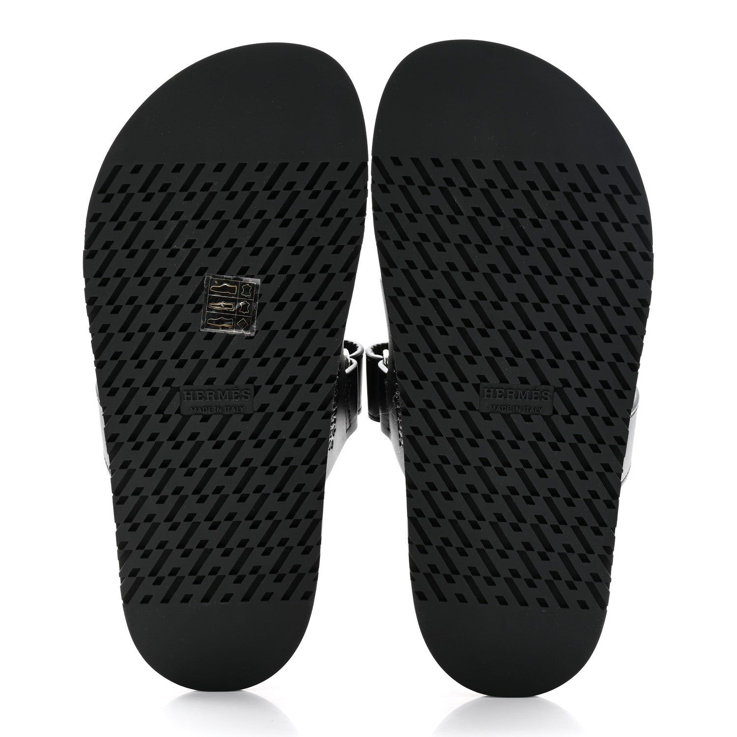 Hermes Calfskin Womens Chypre Sandals 36.5 Black 5 of 10