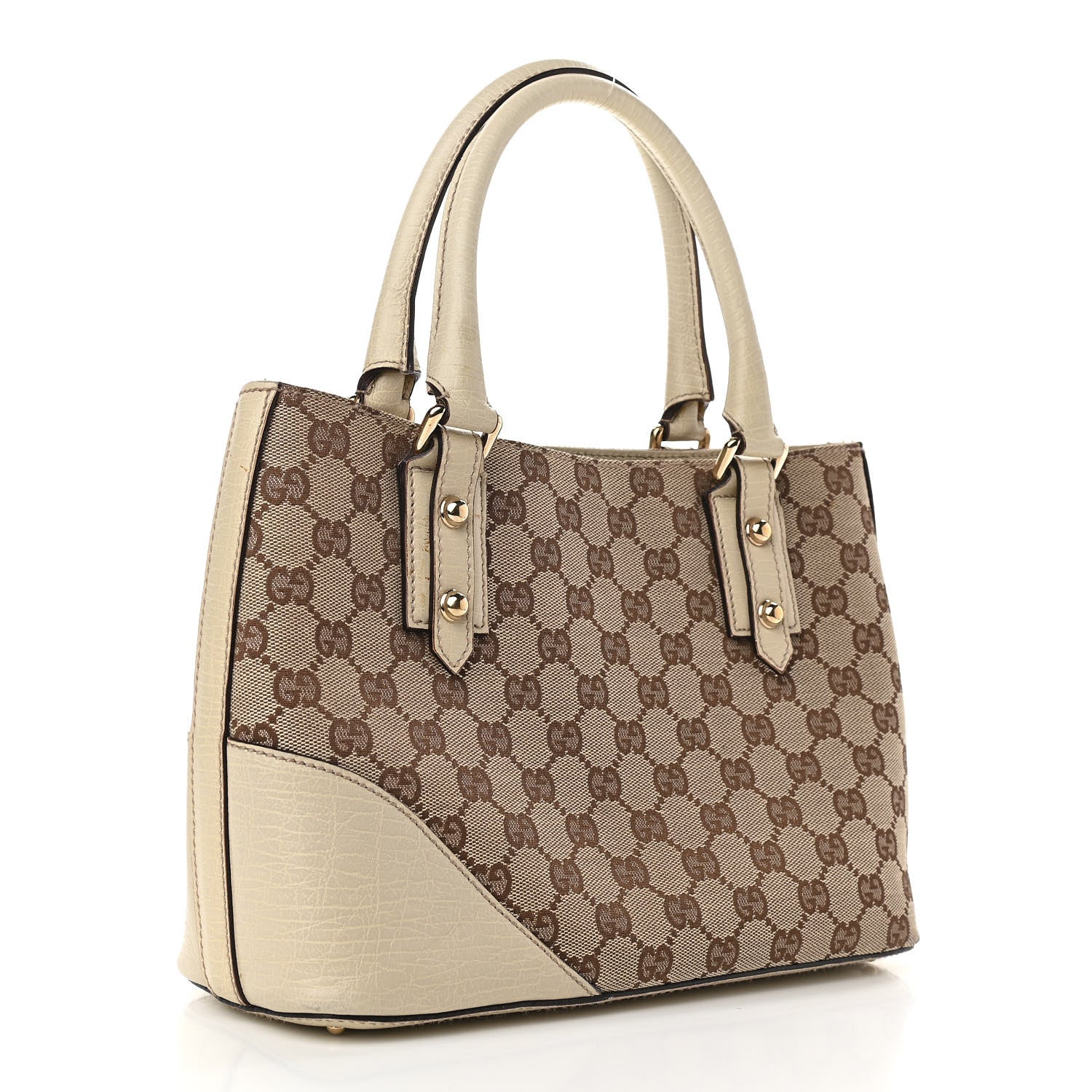 Gucci Monogram Small Hasler Tote Off White 3 of 15