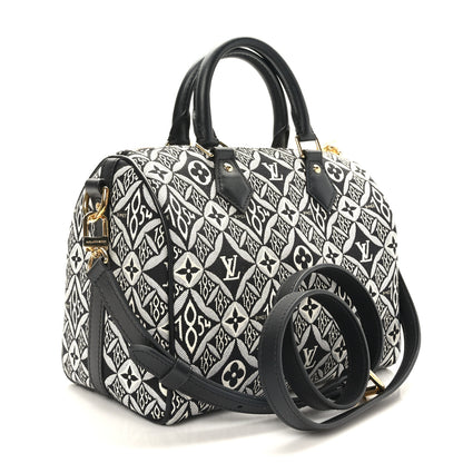 Louis Vuitton Jacquard Since 1854 Speedy Bandouliere 25 Black 3 of 11