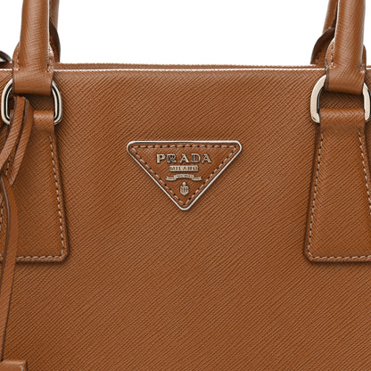 Prada Saffiano Lux Double Handle Shopping Tote Caramel 8 of 11