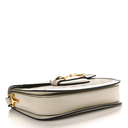 Gucci GG Supreme Monogram Horsebit 1955 Shoulder Bag Beige Mystic White 4 of 11
