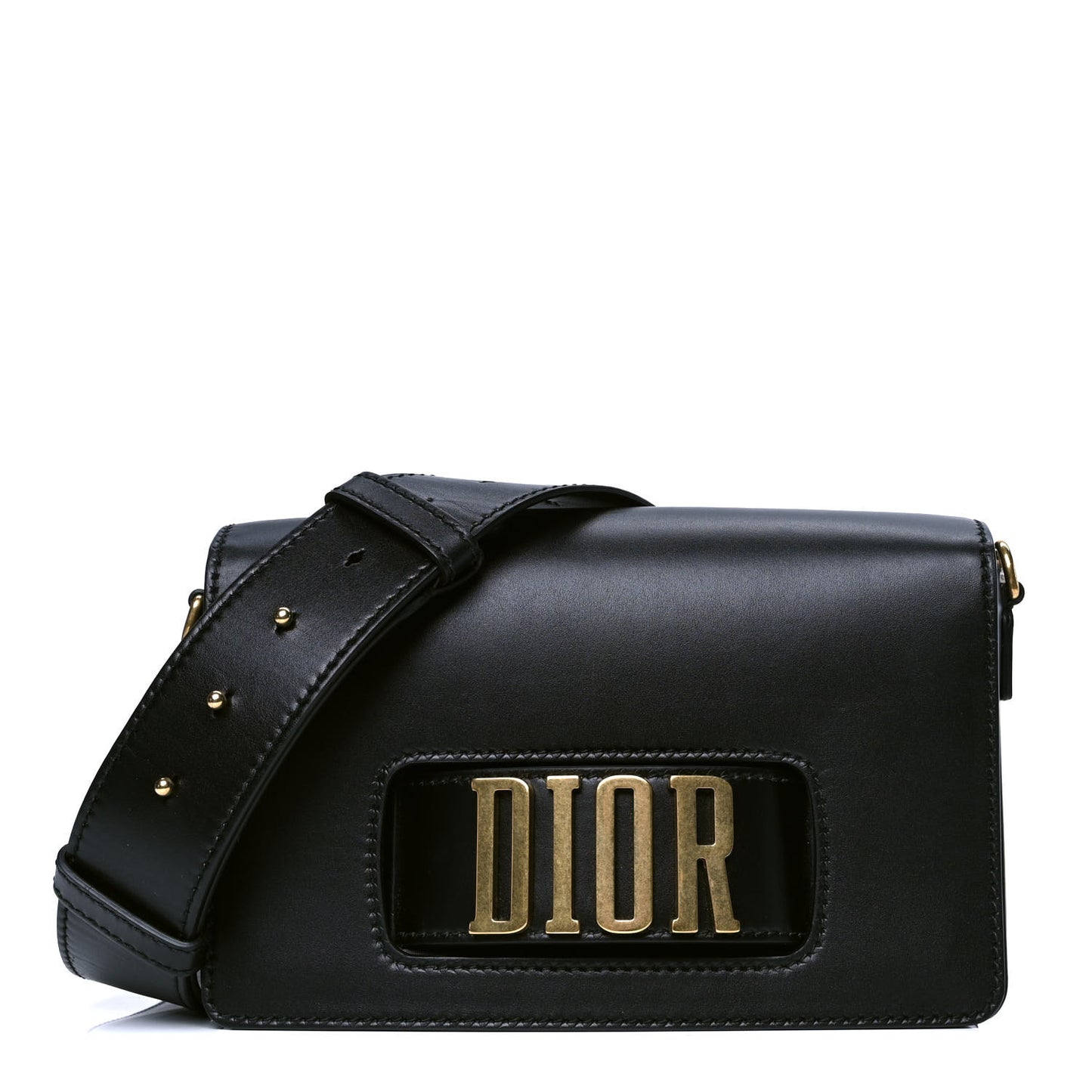 Smooth Calfskin Dio(r)evolution Flap Bag Black