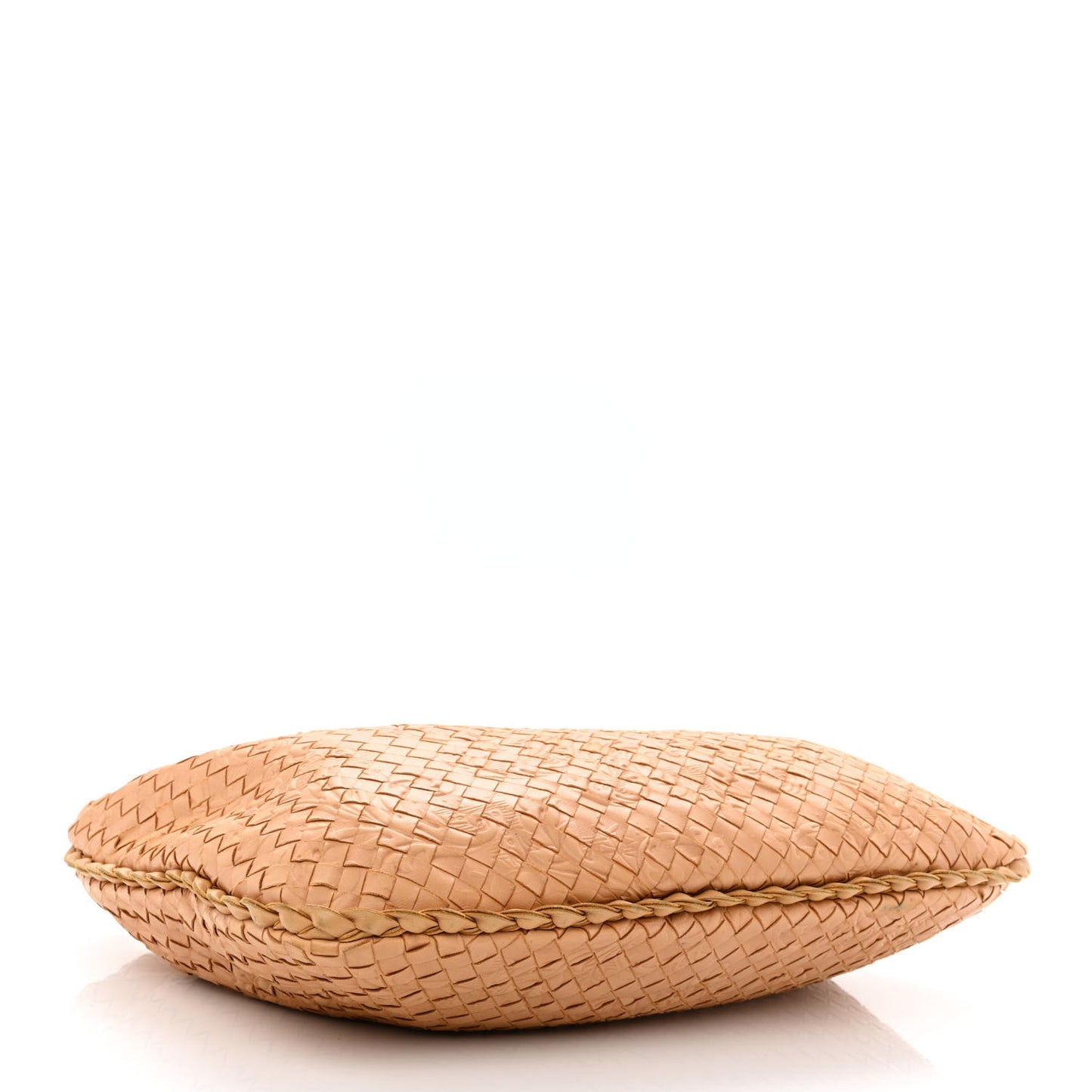 Nappa Intrecciato Embossed Medium Veneta Hobo Camel