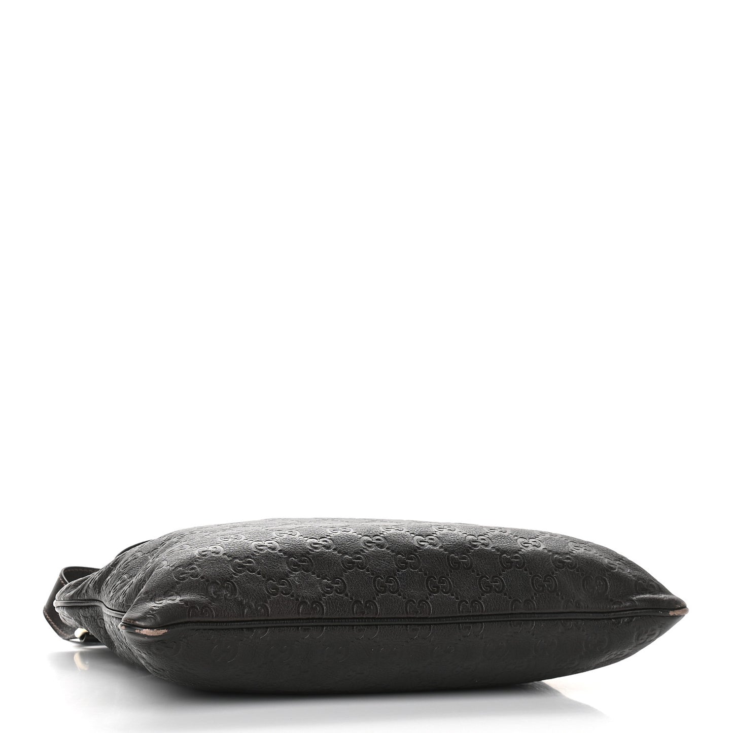 Guccissima Medium Flat Messenger Bag Dark Brown