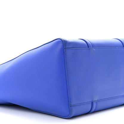 Balenciaga Smooth Calfskin Logo Double Sided Small Everyday Tote Bleu Prim Black 9 of 11