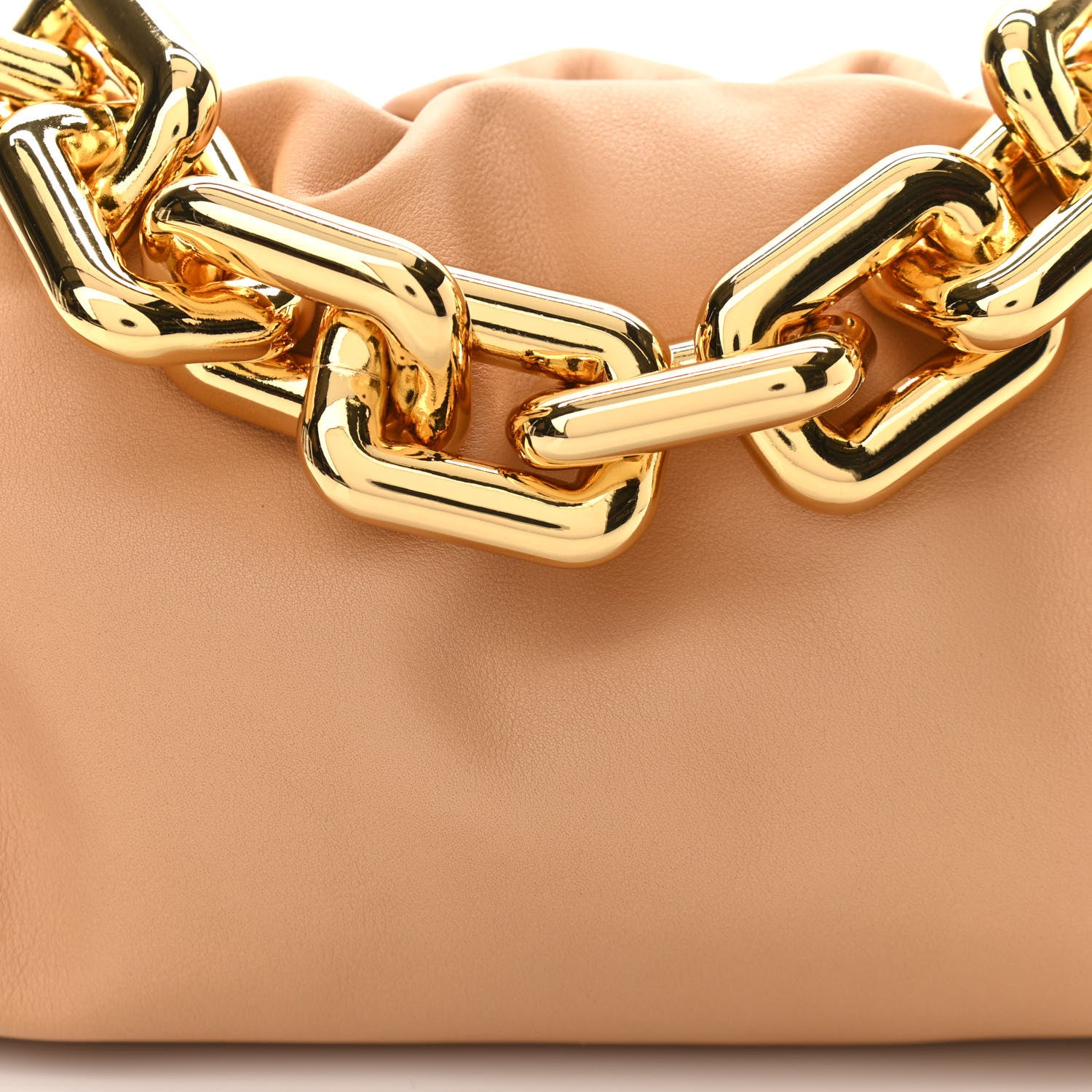 Bottega Veneta Calfskin Teen Chain Pouch Almond 7 of 9