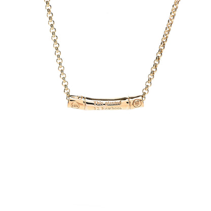 John Hardy 18K Yellow Gold Bamboo Slide Pendant Necklace 4 of 5