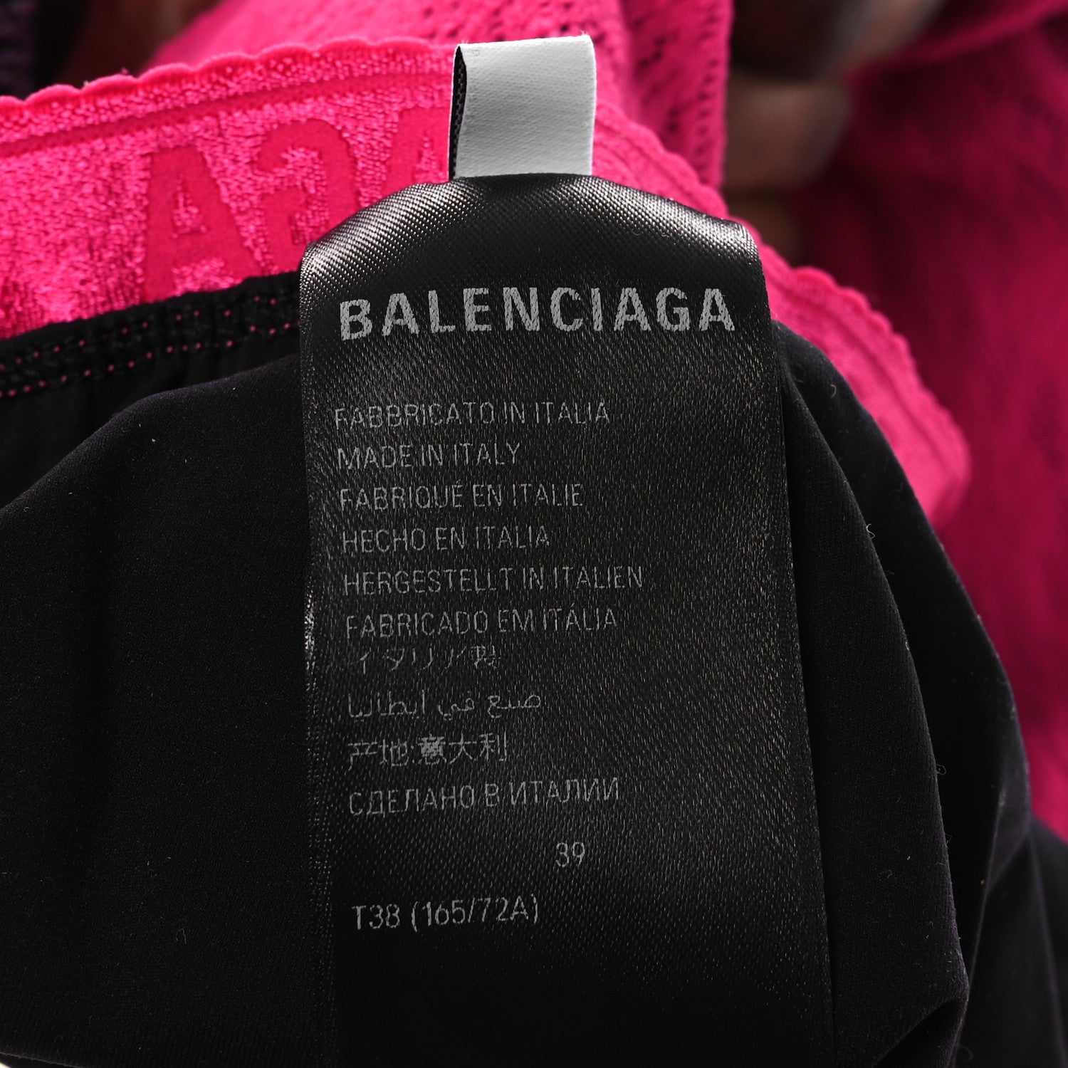 Balenciaga Lace Jersey Pantaleggings Pointed Toe Knife Thigh High Boots 39 Black Pink 9 of 10