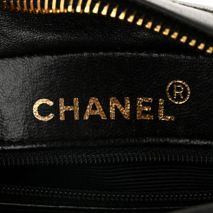 Chanel Lambskin Quilted Flap Camera Tassel Case Black 6 of 12
