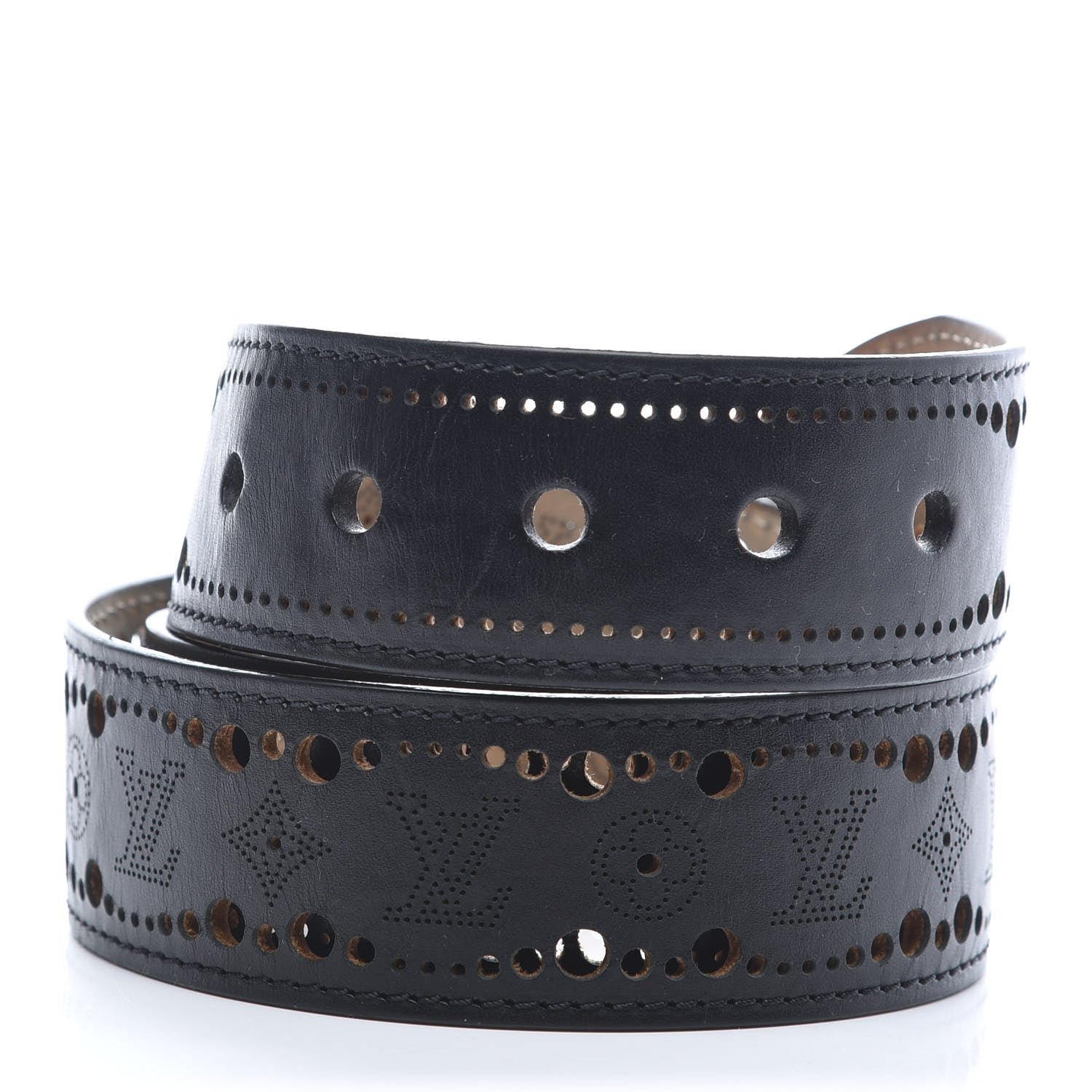 Louis Vuitton Nomade Perforation Belt 85 34 Black 3 of 8