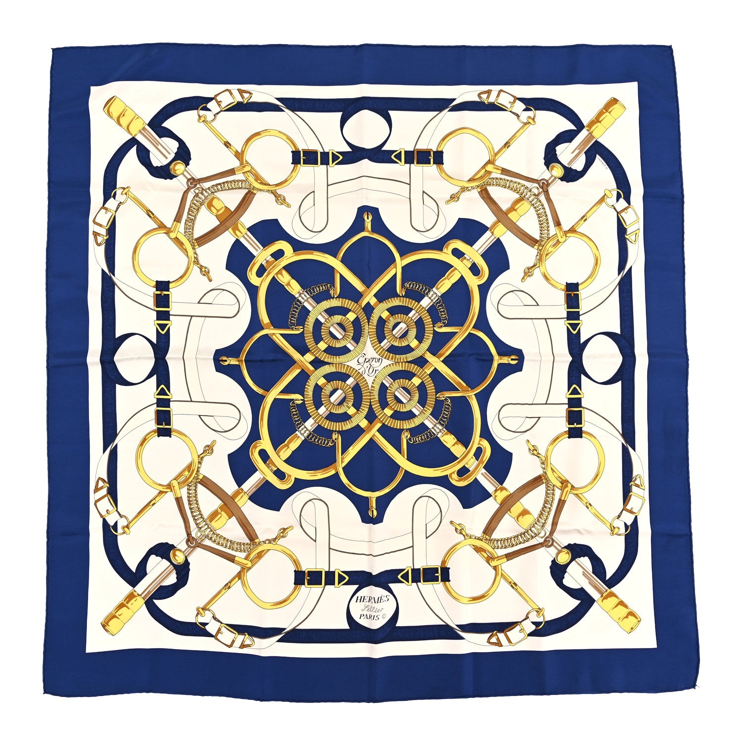 Hermes Silk Eperon D'Or Scarf 90 1 of 4