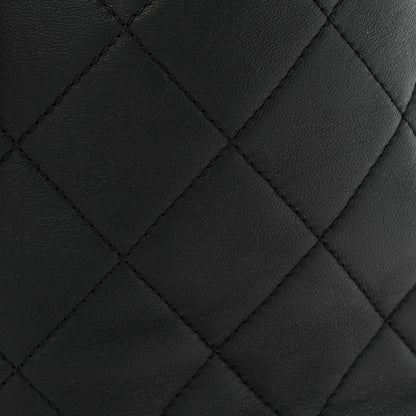 Chanel Shiny Lambskin Quilted Chain Is More Drawstring Bag Black 8 of 11