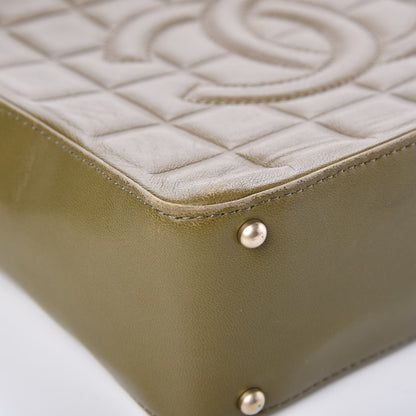 Chanel Lambskin Chocolate Bar Quilted Small Shoulder Bag Khaki 8 of 14