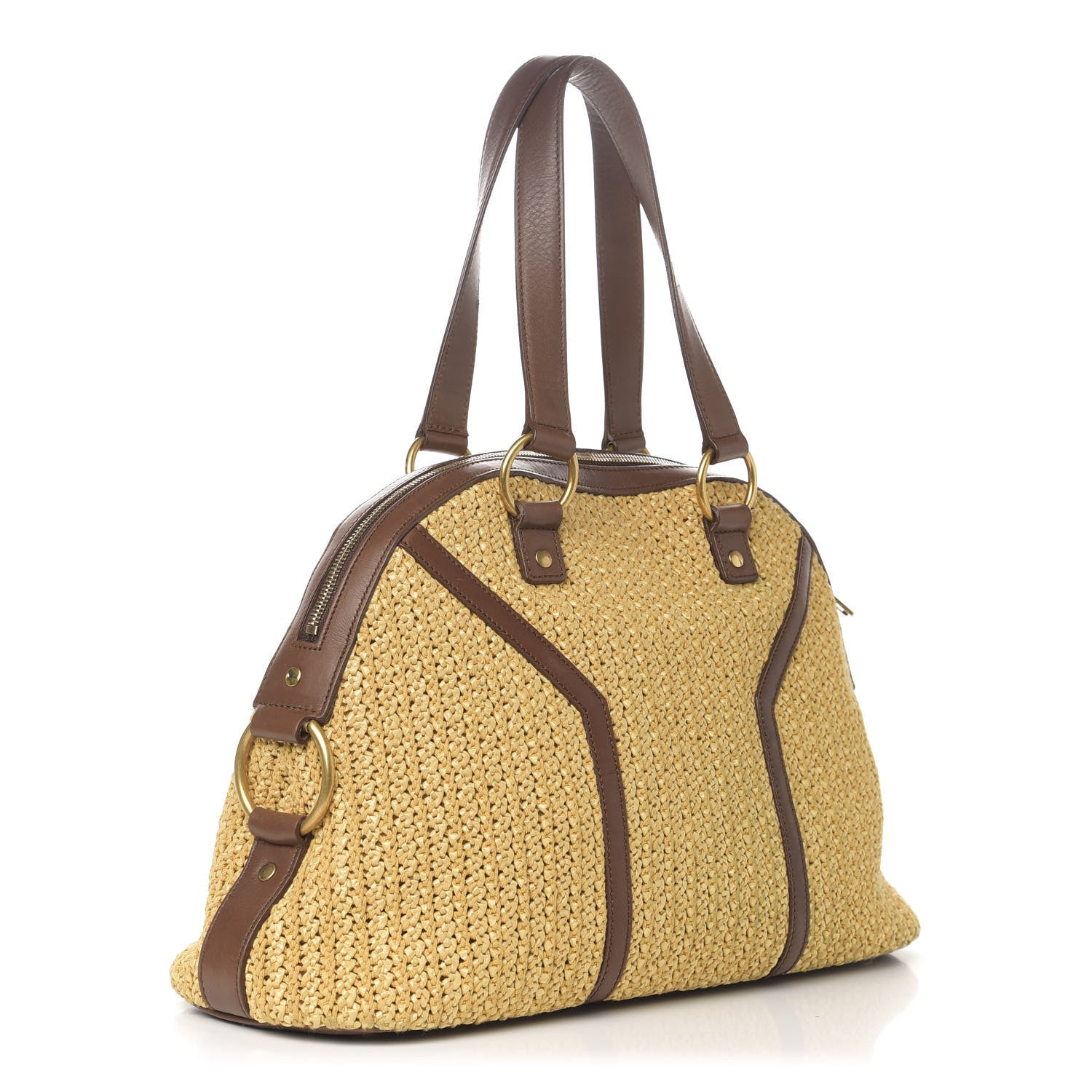 Saint Laurent Raffia Large Muse Brown 3 of 10