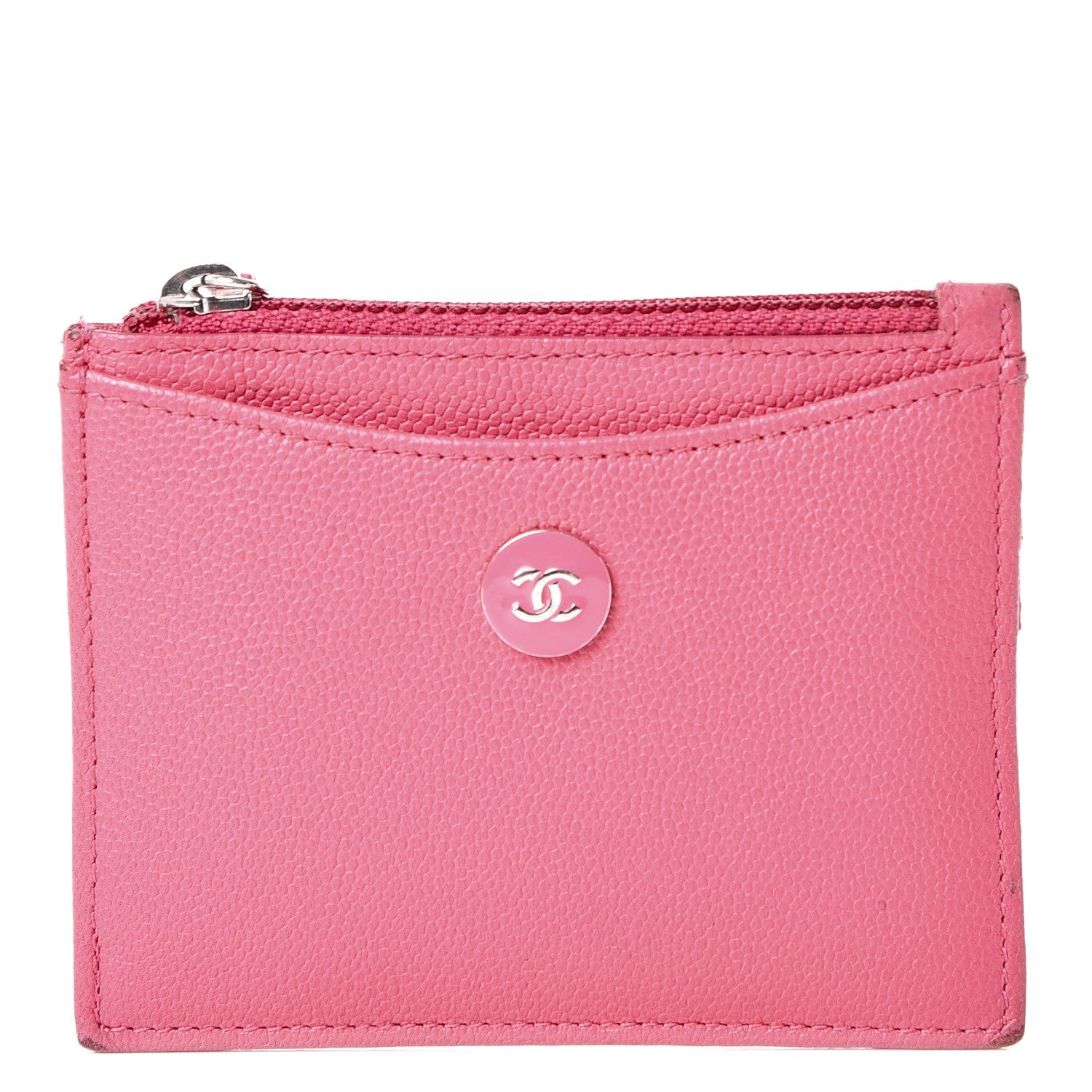 Chanel Caviar Card Holder Pink 1 of 10