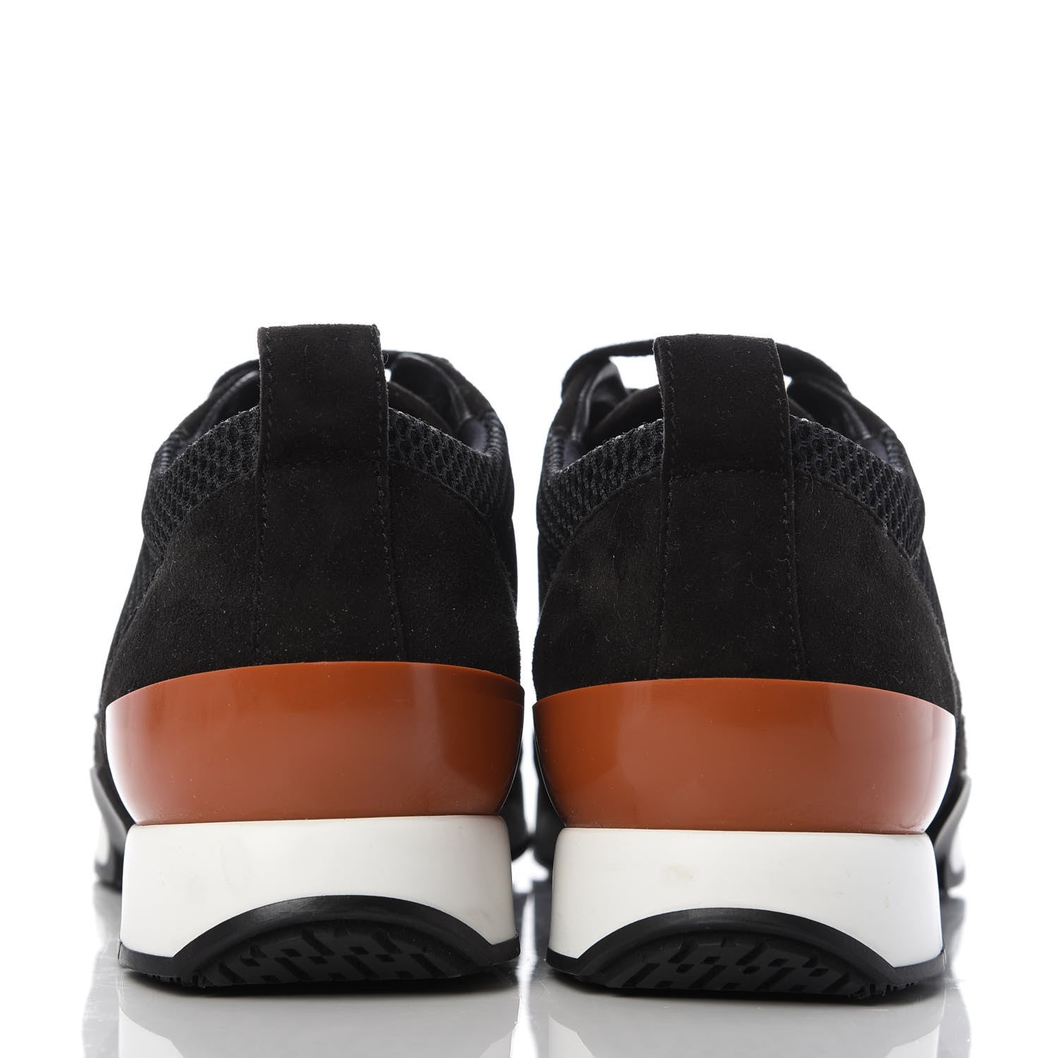 Hermes Suede Mesh Starter Sneakers 38 Black 6 of 9