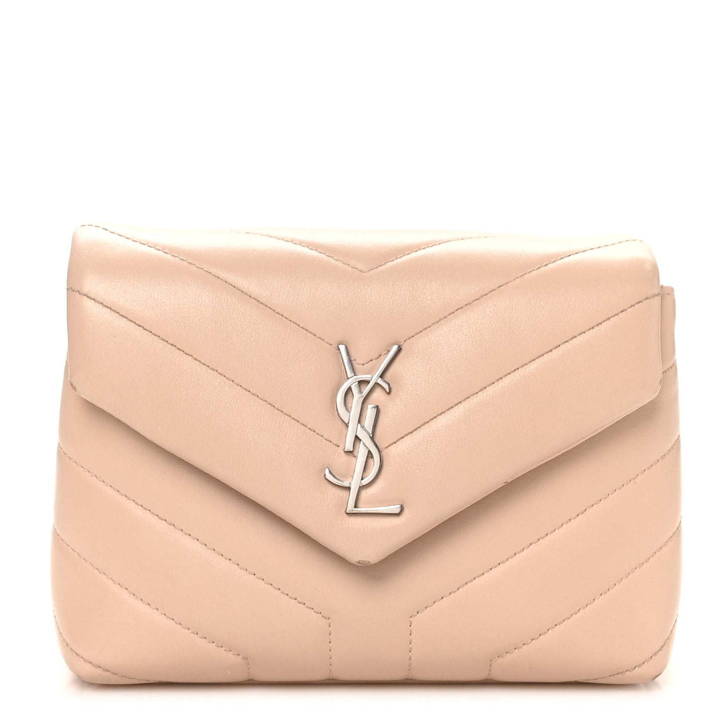 Calfskin Y Quilted Monogram Toy Loulou Crossbody Bag Nude Powder