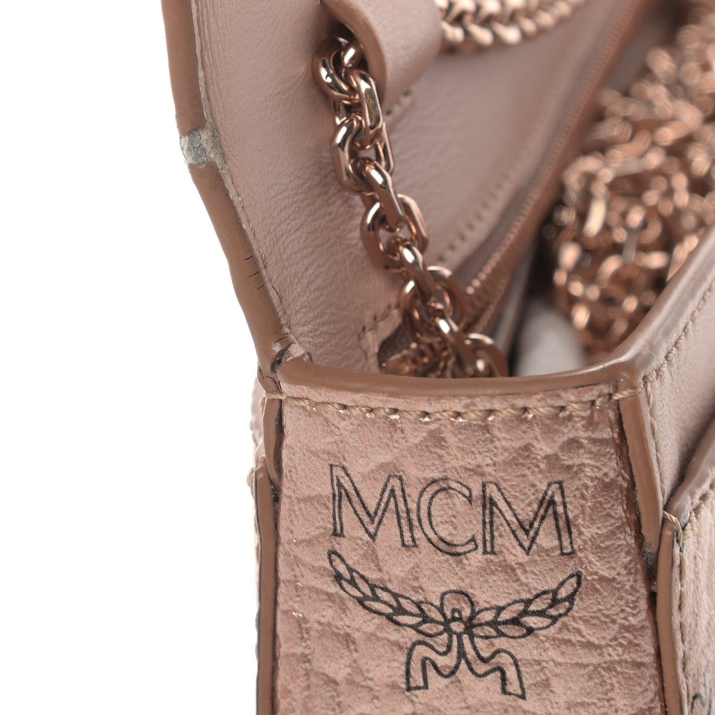 Metallic Visetos Millie Wallet On Chain Champagne Gold