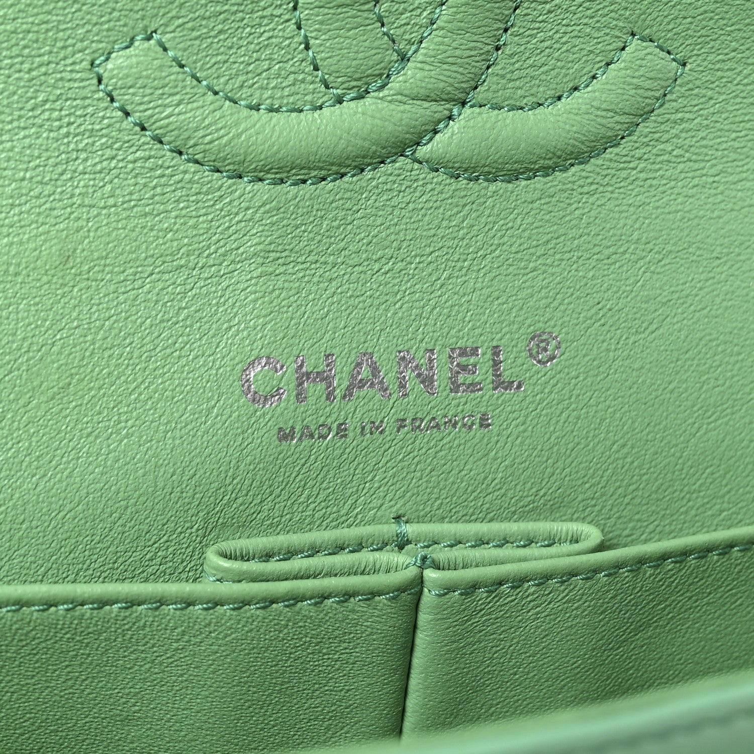 Chanel Patent Quilted Medium Double Flap Green 6 of 10