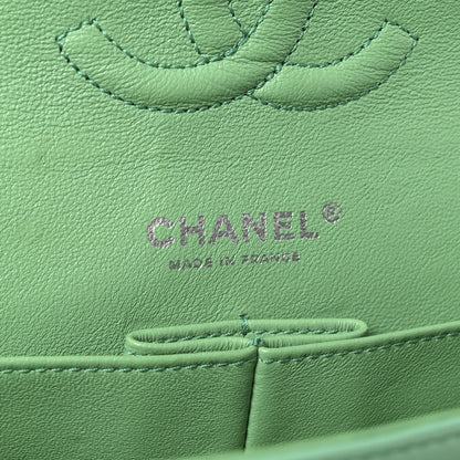 Chanel Patent Quilted Medium Double Flap Green 6 of 10