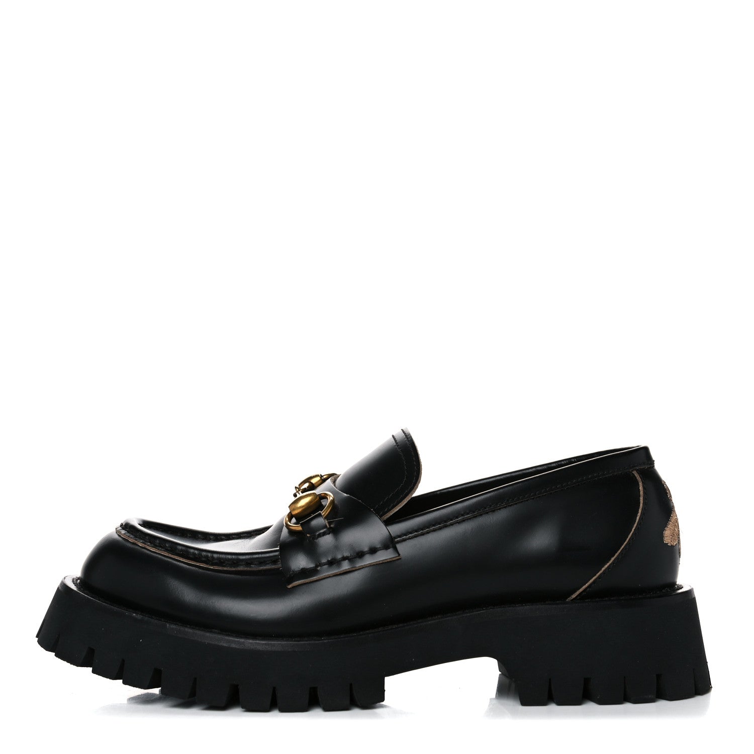 Gucci Cordovan Lux Womens Harald Horsebit 25mm Platform Loafers 38 Black 1 of 19