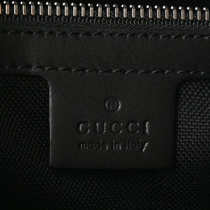 Gucci Soft GG Supreme Monogram Appia Calfskin Web East West Messenger Bag Black Grey 6 of 10