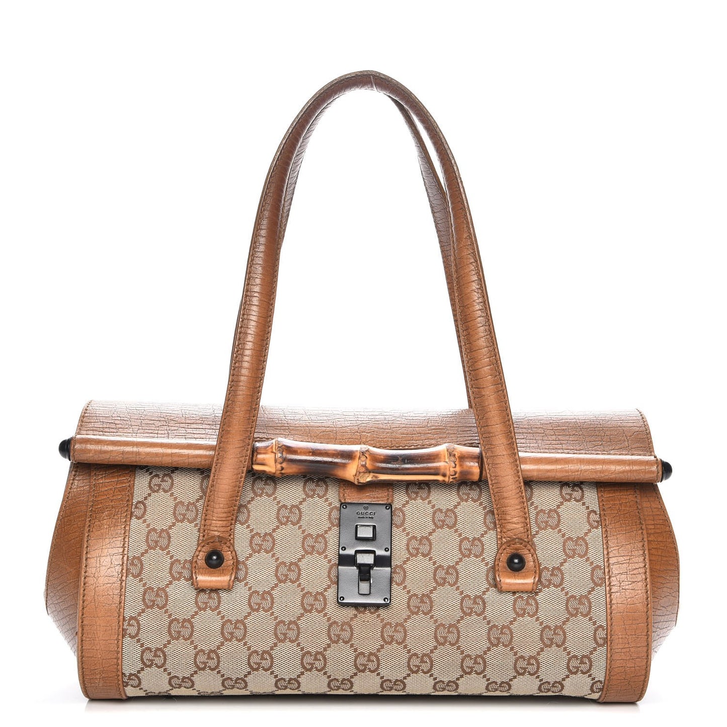 Monogram Bamboo Bullet Bag Brown