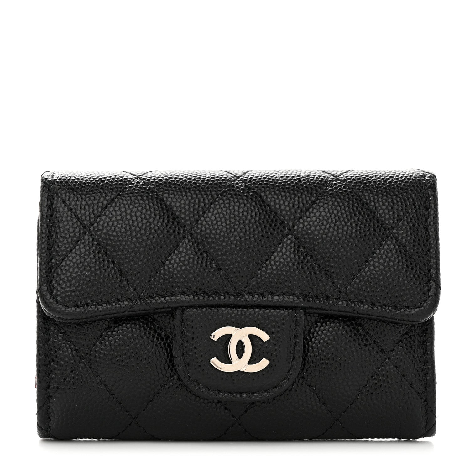 Chanel Caviar Quilted Classic 4 Key Holder Wallet Black 1 of 8