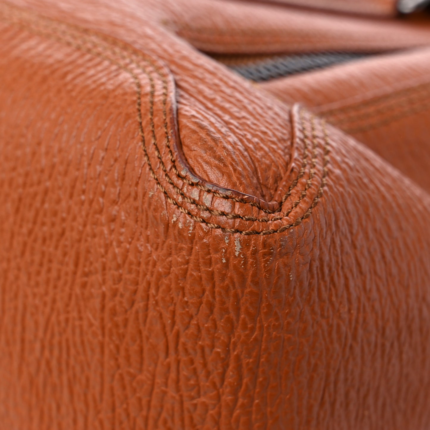 Textured Calfskin Large Pashli Satchel Amber