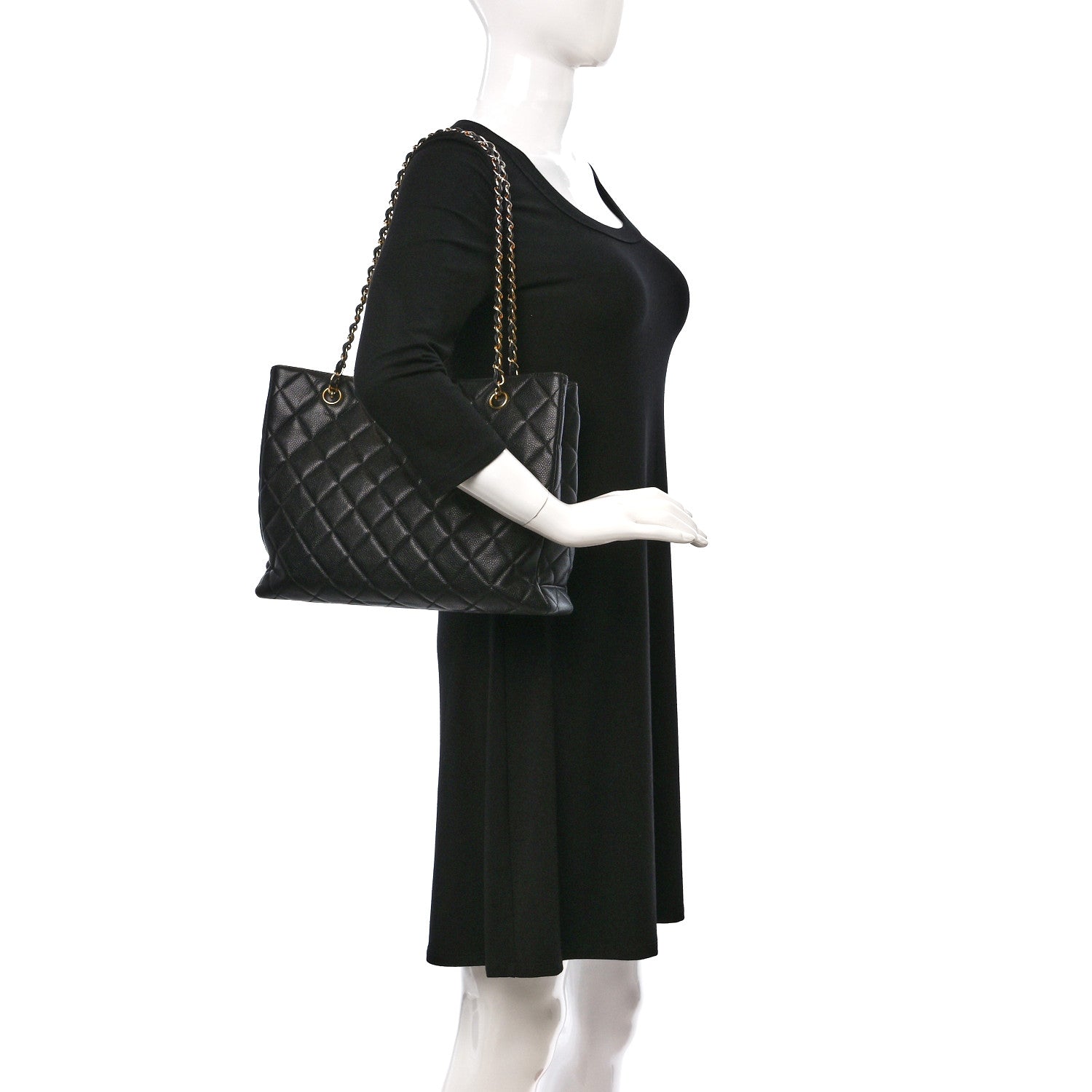 Chanel Caviar Quilted Shopping Tote Black 2 of 17