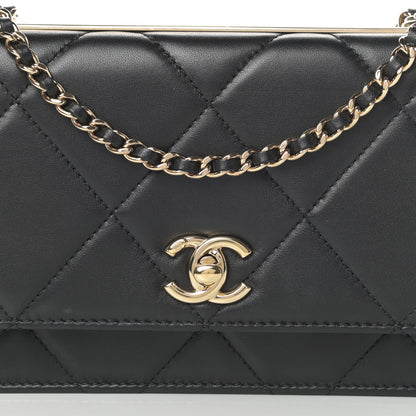 Chanel Lambskin Quilted Trendy CC Wallet On Chain WOC Black 9 of 15