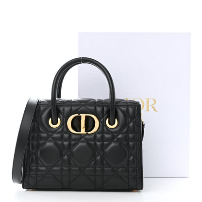 Christian Dior Calfskin Macrocannage Medium St. Honore Tote Black 13 of 13