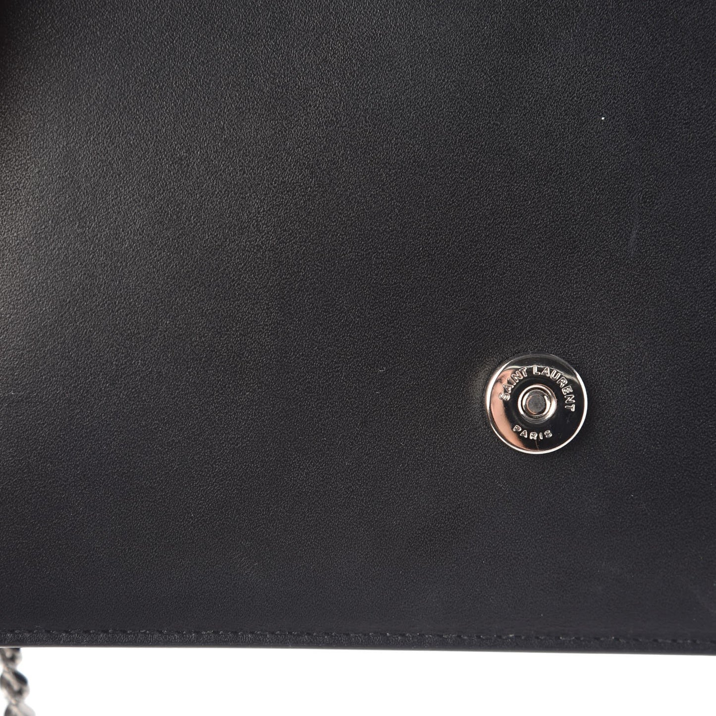 Smooth Calfskin Classic Monogram Kate Tassel Chain Wallet Black