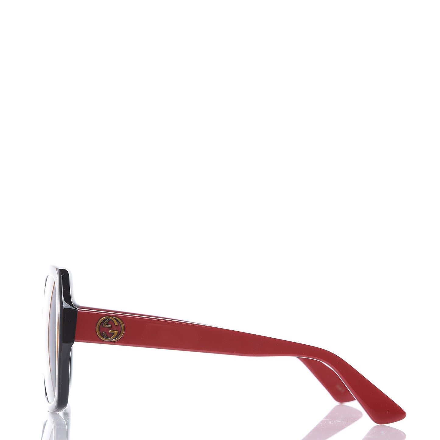 Acetate Square Frame GG0096S Sunglasses Black Red