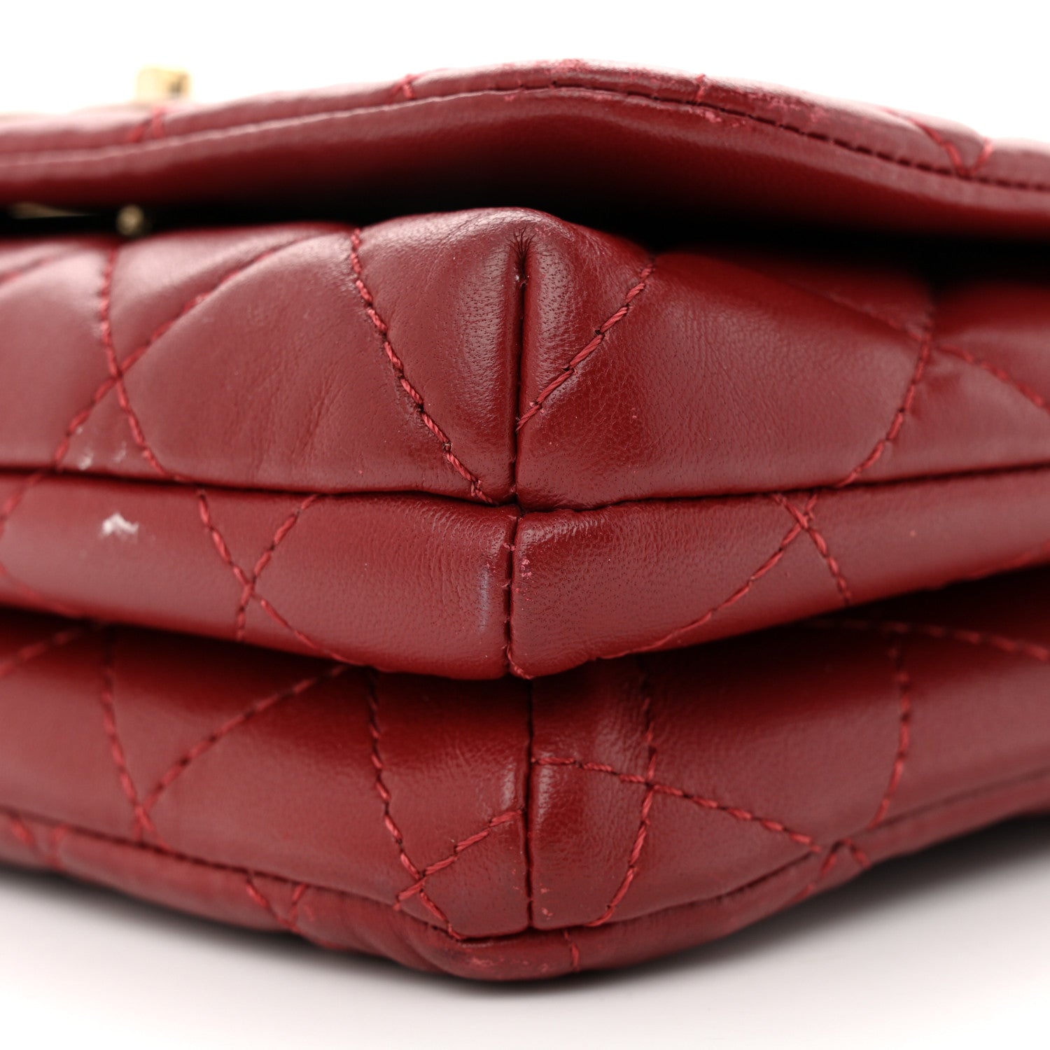 Chanel Lambskin Quilted Wood Mini Coco Handle Flap Red 11 of 15