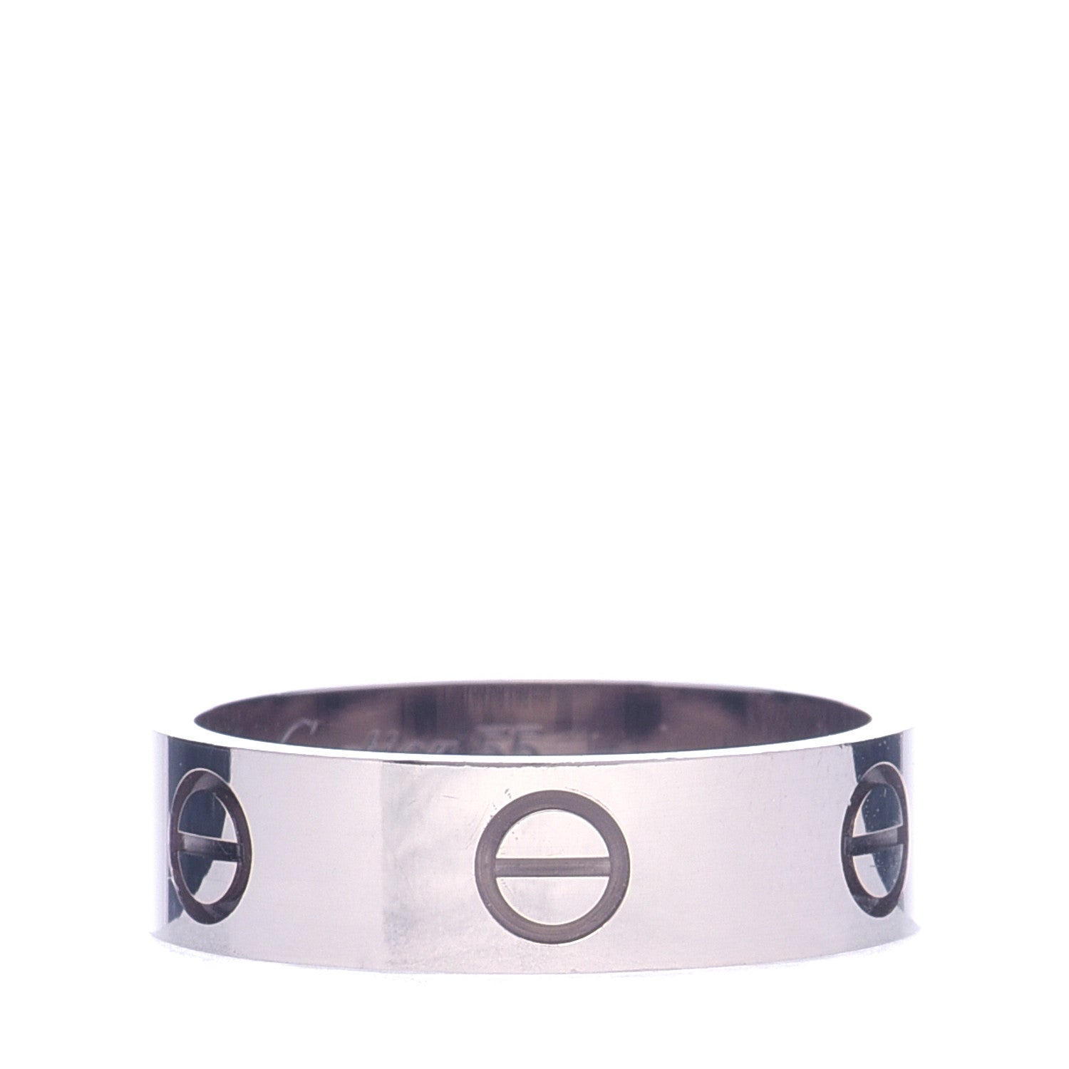 Cartier 18K White Gold 5.5mm LOVE Ring 55 7.25 1 of 5