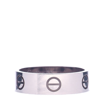 Cartier 18K White Gold 5.5mm LOVE Ring 55 7.25 1 of 5