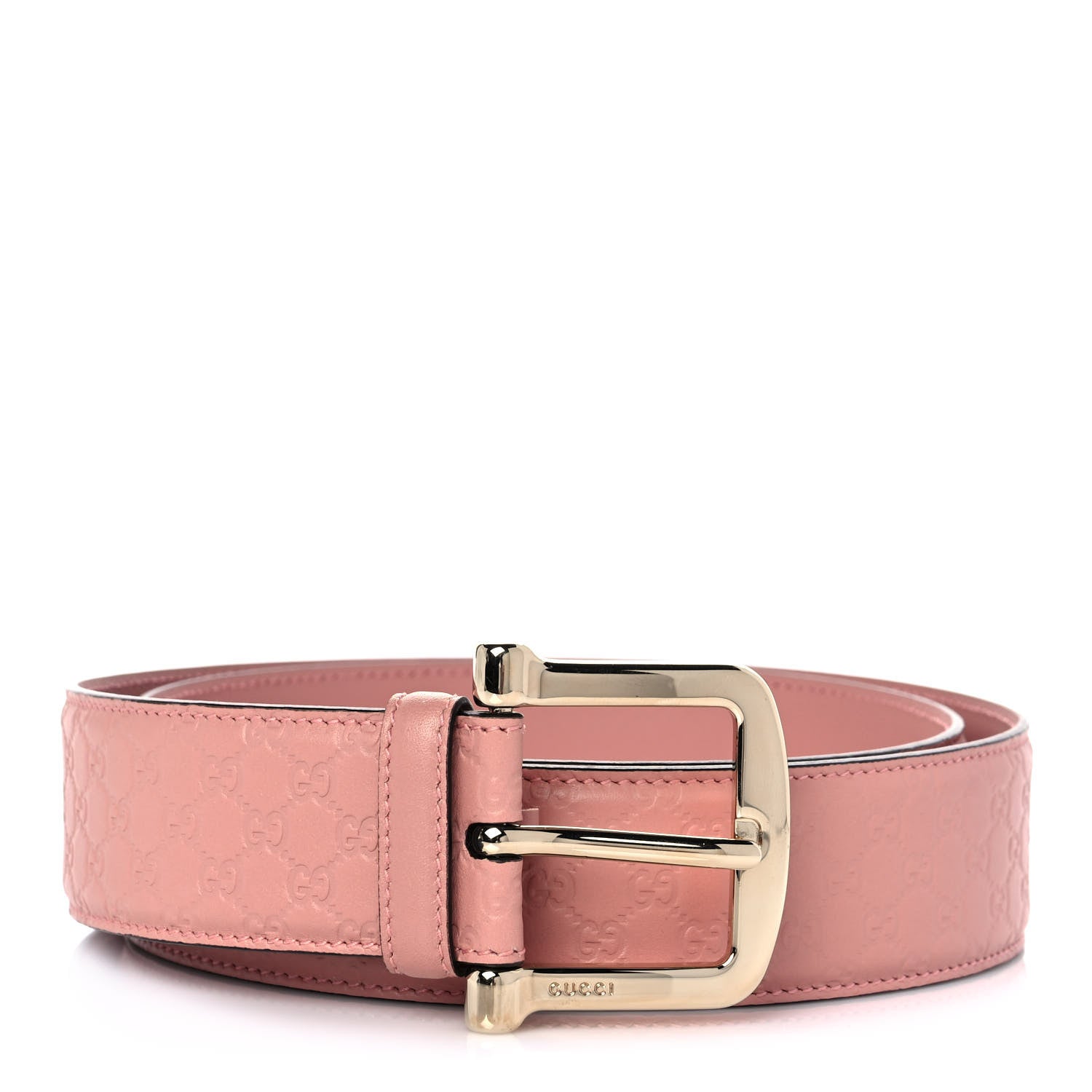 Gucci Soft Microguccissima Margaux Calfskin Belt 95 38 Soft Pink 1 of 4