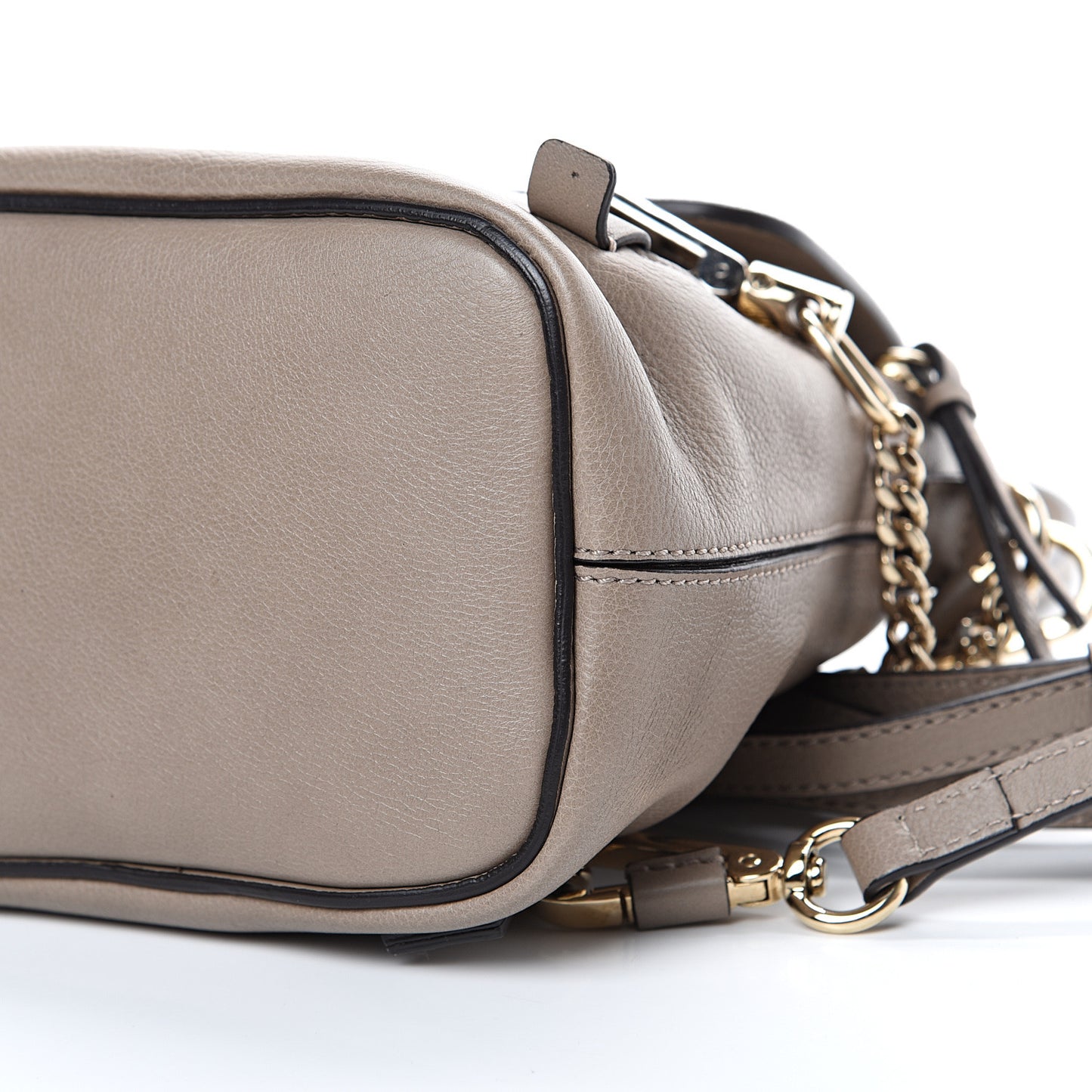 Suede Calfskin Mini Faye Backpack Motty Grey