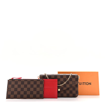 Louis Vuitton Damier Ebene Pochette Felicie Chain Wallet 11 of 11