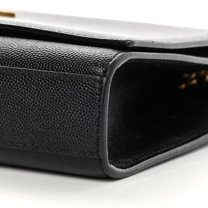 Saint Laurent Grain De Poudre Medium Classic Monogram Kate Satchel Black 9 of 12