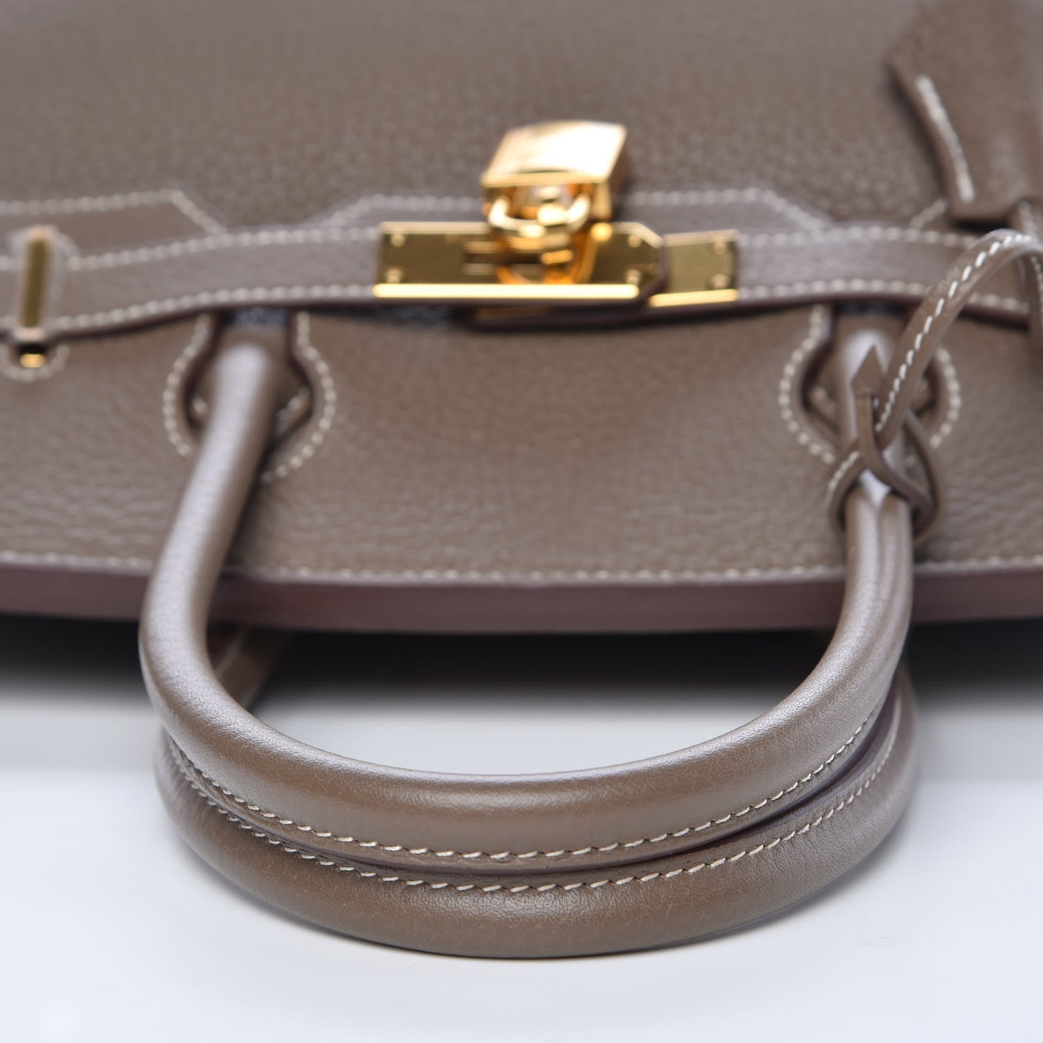 Hermes Taurillon Clemence Birkin 30 Etoupe 30 of 32