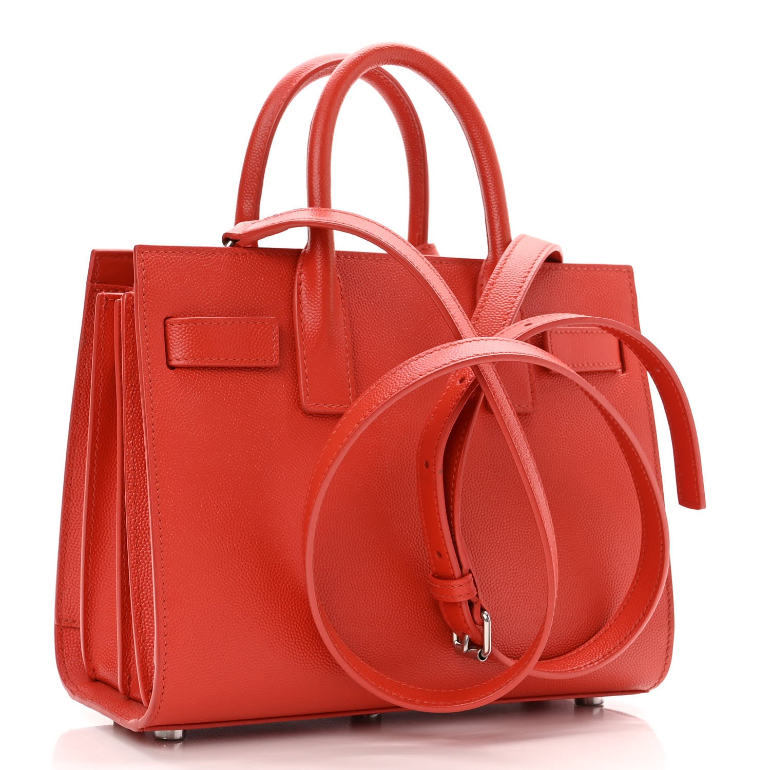Saint Laurent Grained Calfskin Nano Sac De Jour Lipstick Red 3 of 11
