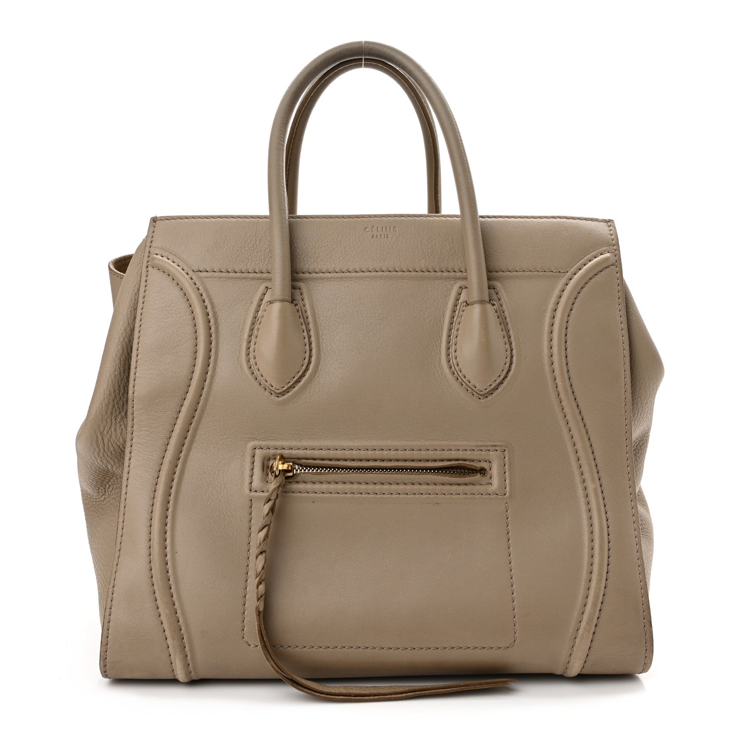Celine Grained Calfskin Medium Phantom Luggage Dune 1 of 11