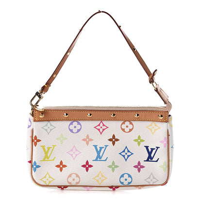 Louis Vuitton Monogram Multicolor Pochette Accessories White 1 of 11