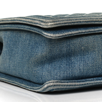 Chanel Denim Quilted Large Boy Flap Blue 8 of 9