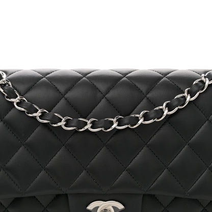 Chanel Lambskin Quilted Medium Double Flap Black 8 of 11